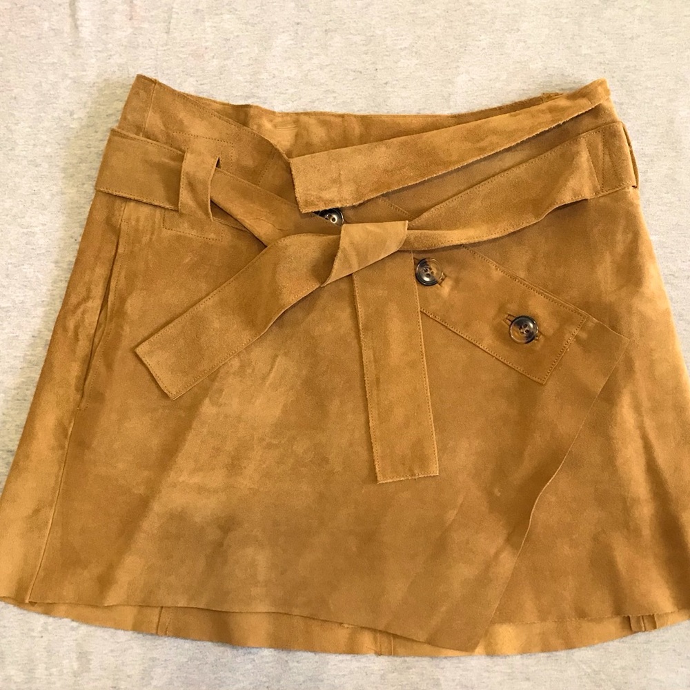 Leather Suede Skirt